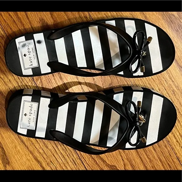 kate spade Striped Wedge Sandals - Picture 2 of 6